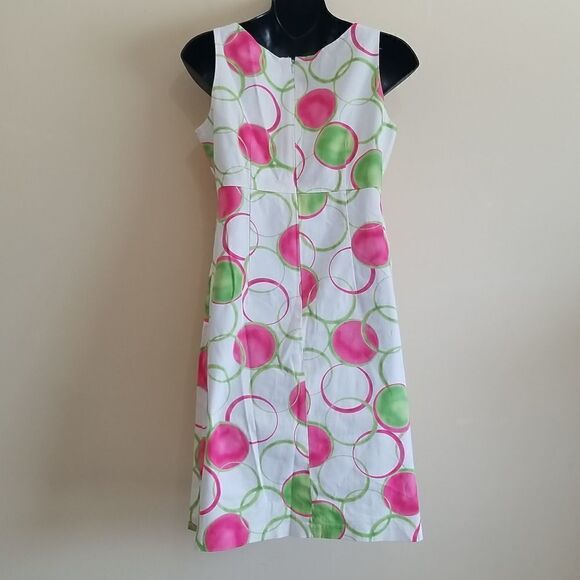 Kim Rogers White Multicolored Dress Sz 6P - Picture 6 of 8